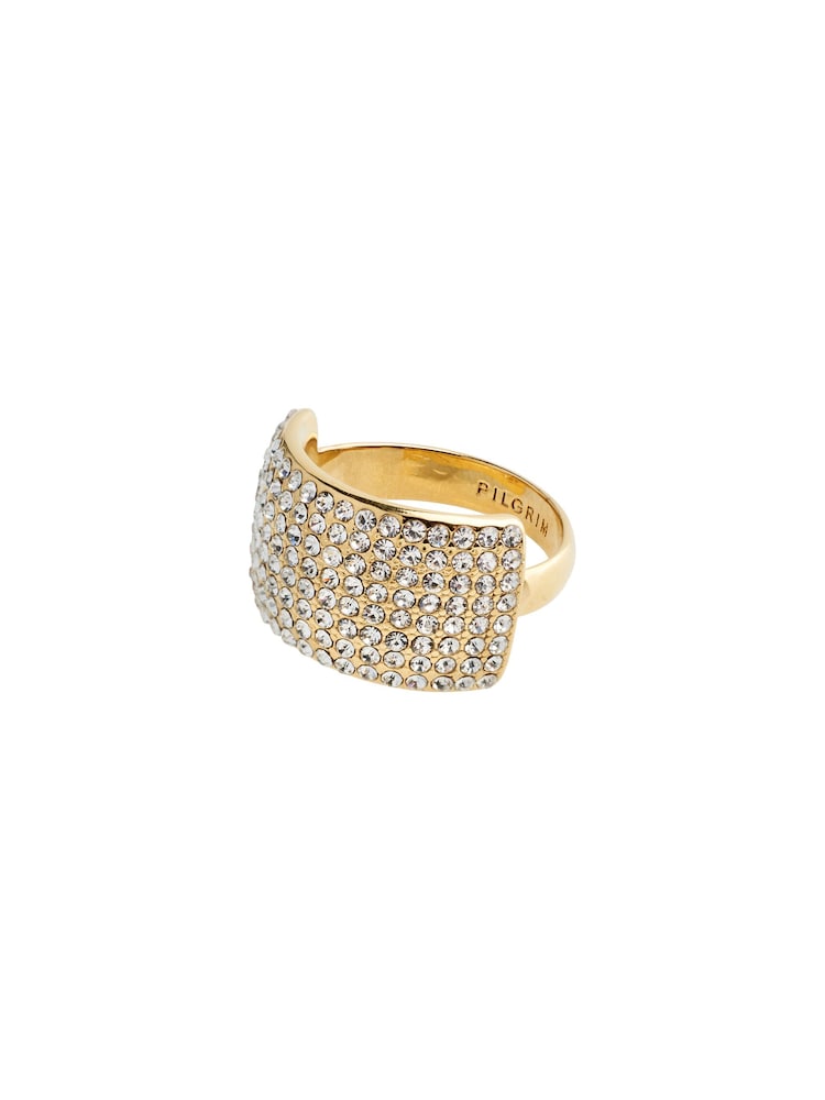 PILGRIM Gold Tone Aspen Recycled Crystal Adjustable Ring - Image 1 of 3