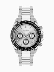 Sekonda Mens Sports 40mm Circuit Chronograph Watch in Two Tone with Stainless Steel Bracelet & Silver Dial - Image 1 of 6
