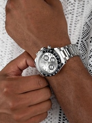 Sekonda Mens Sports 40mm Circuit Chronograph Watch in Two Tone with Stainless Steel Bracelet & Silver Dial - Image 6 of 6