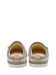 Krem - Dunlop Felt Drop In Mule Slippers - Bilde 3 av 4