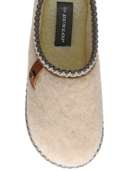 Krem - Dunlop Felt Drop In Mule Slippers - Bilde 4 av 4