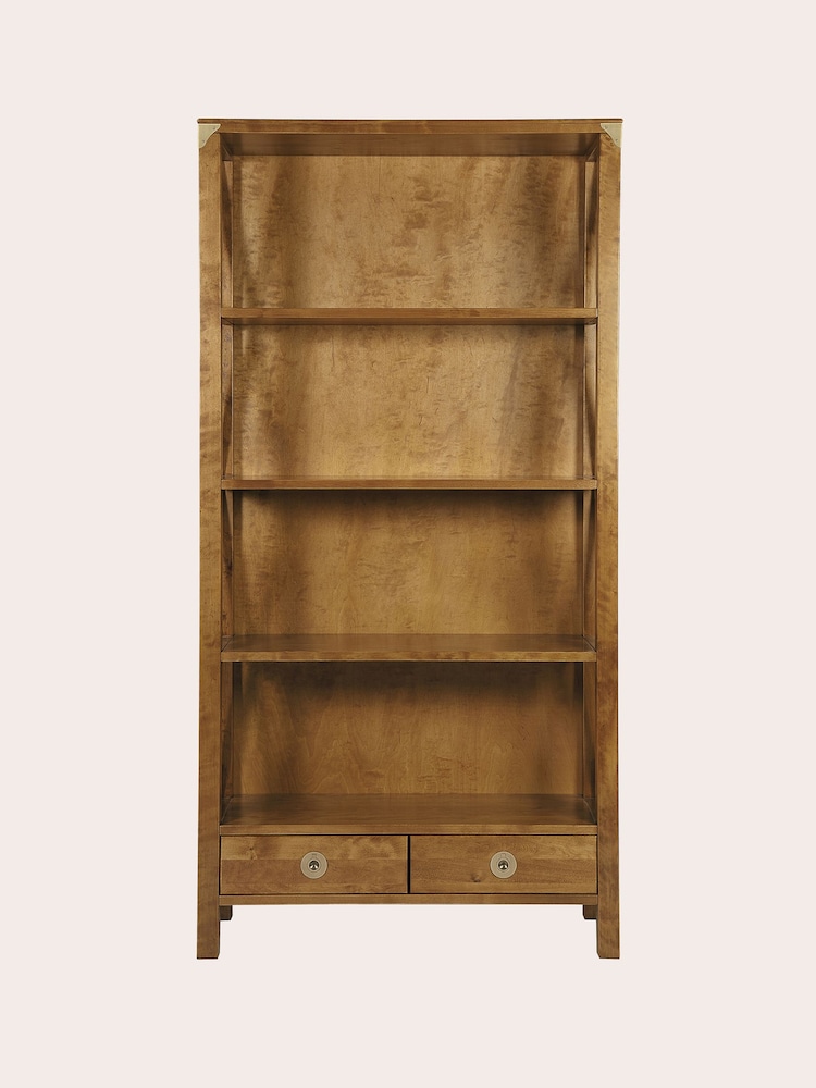 Laura Ashley Honey Gold Balmoral 2 Drawer Single Bookcase - Image 1 of 3 Laura Ashley Honey Gold Balmoral 2 Drawer Single Bookcase - Image 1 of 3
