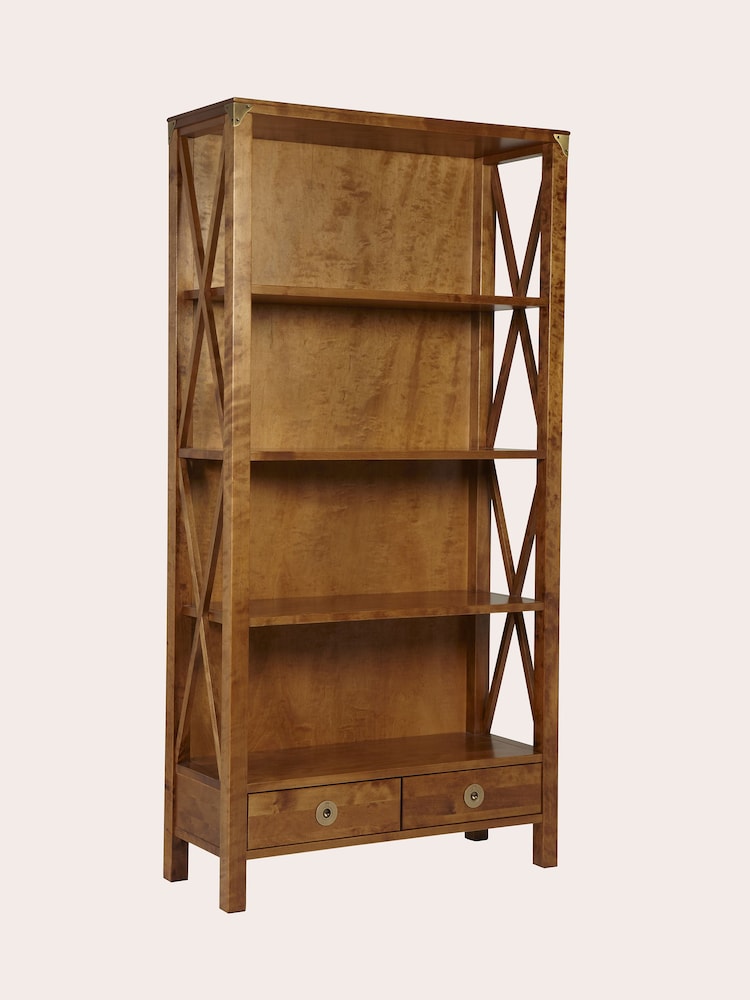 Laura Ashley Honey Gold Balmoral 2 Drawer Single Bookcase - Image 2 of 3 Laura Ashley Honey Gold Balmoral 2 Drawer Single Bookcase - Image 2 of 3