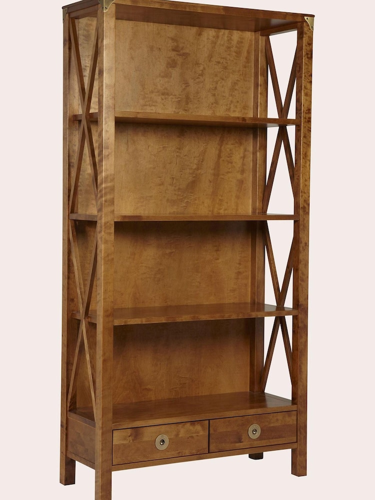 Laura Ashley Honey Gold Balmoral 2 Drawer Single Bookcase - Image 3 of 3