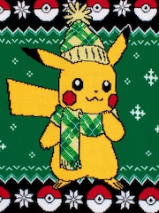 Character Green Pokemon Pikachu Christmas Jumper - Image 6 of 9