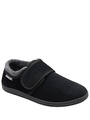 Dunlop Black Touch Fasten Full Slippers - Image 1 of 4