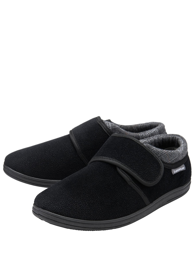 Dunlop Black Touch Fasten Full Slippers - Image 2 of 4
