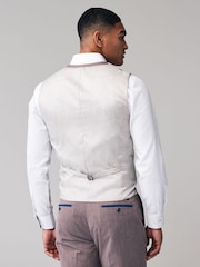 Pink Regular Fit Trimmed Suit Waistcoat - Image 3 of 11