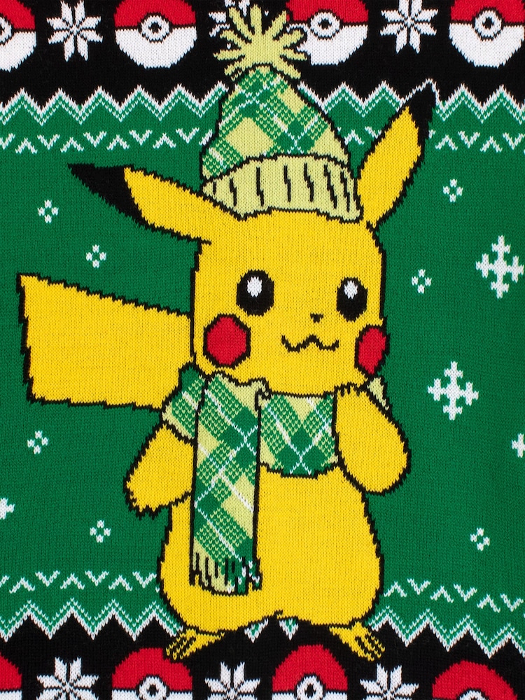 Character Green Pokemon Christmas Jumper - Image 8 of 8 Character Green Pokemon Christmas Jumper - Image 8 of 8