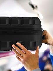 Črna svetleča - Flight Knight Hardcase velik karirast; s karirastim vzorcem in Suitcases and Cabin Case Set of 3 - Slika 5 iz 7