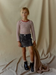 Charcoal Grey 100% Cotton Cargo Skirt (3-16yrs) - Image 1 of 5