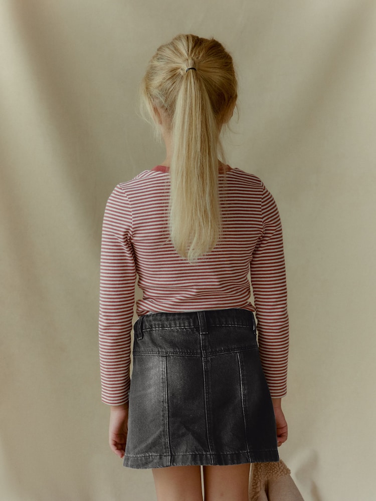 Charcoal Grey 100% Cotton Cargo Skirt (3-16yrs) - Image 2 of 5