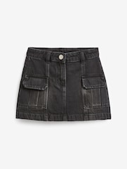 Charcoal Grey 100% Cotton Cargo Skirt (3-16yrs) - Image 3 of 5