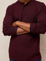 Фіолетовий - White Stuff Сорочка з довгим рукавом Newport Merino Polo - Image 4 of 6
