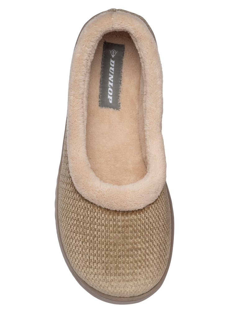 Մուգ շագանակագույն - Dunlop Fur Trim Full Ballerina Slippers - Պատկեր 4 4-ից
