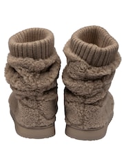Dunlop Natural Fur Ankle Boot Slippers - Image 3 of 4