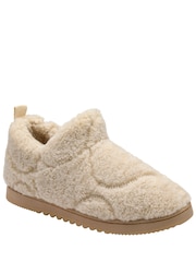 Dunlop Cream Fur Bootee Slippers - Image 1 of 4