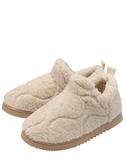 Dunlop Cream Fur Bootee Slippers - Image 2 of 4