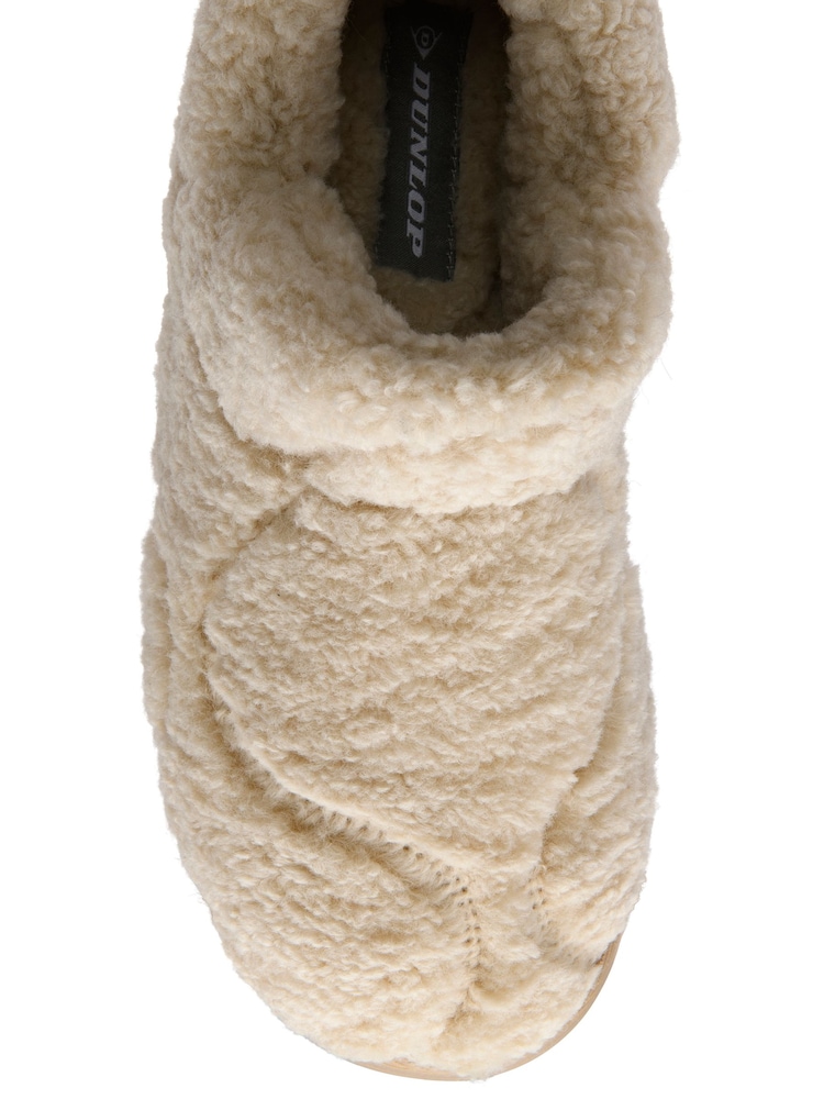 Dunlop Cream Fur Bootee Slippers - Image 4 of 4 Dunlop Cream Fur Bootee Slippers - Image 4 of 4