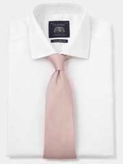 Savile Row Company Twill Extra Slim Single Cuff White Shirt - Image 2 of 4