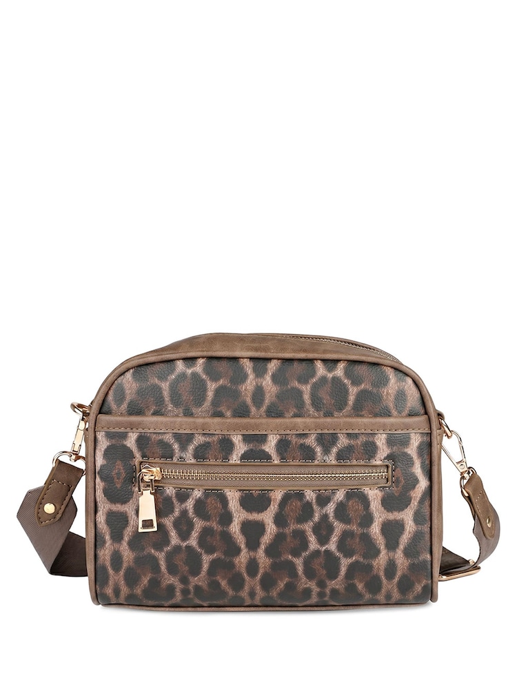 Pavers Brown Adjustable Strap Multi Pocket Cross-Body Bag - Image 2 of 7 Pavers Brown Adjustable Strap Multi Pocket Cross-Body Bag - Image 2 of 7