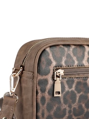 Pavers Brown Adjustable Strap Multi Pocket Cross-Body Bag - Image 3 of 7