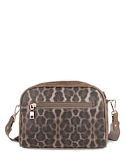 Pavers Brown Adjustable Strap Multi Pocket Cross-Body Bag - Image 5 of 7