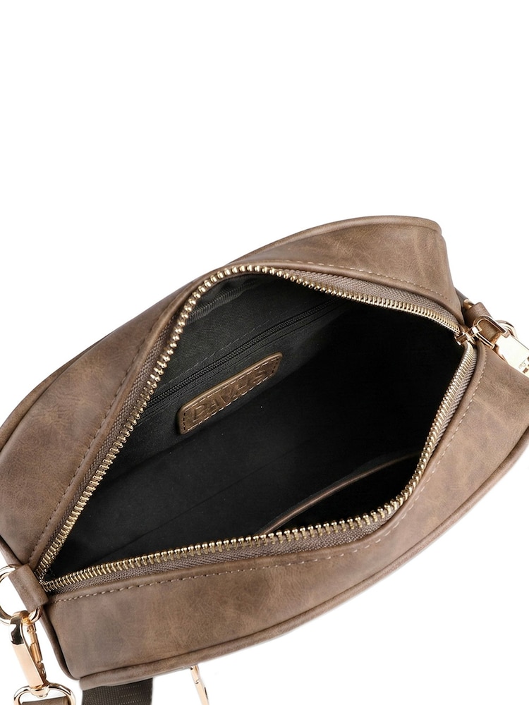Pavers Brown Adjustable Strap Multi Pocket Cross-Body Bag - Image 7 of 7 Pavers Brown Adjustable Strap Multi Pocket Cross-Body Bag - Image 7 of 7