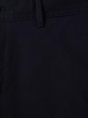 Reiss Navy Pitch Slim Fit Washed Cotton Blend Chinos - Image 6 of 6