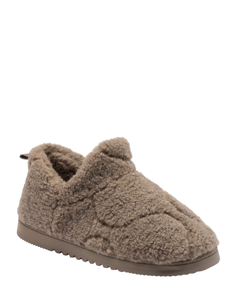 Dunlop Natural Fur Bootee Slippers - Image 1 of 4 Dunlop Natural Fur Bootee Slippers - Image 1 of 4