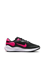 Nike Black/Pink Youth Revolution 7 Trainers - Image 6 of 14