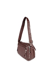Pavers Chocolate Brown Adjustable Multi-Pocket Handbag - Image 3 of 5