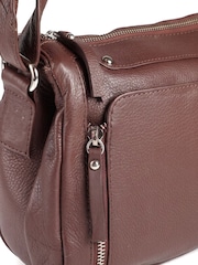 Pavers Chocolate Brown Adjustable Multi-Pocket Handbag - Image 4 of 5