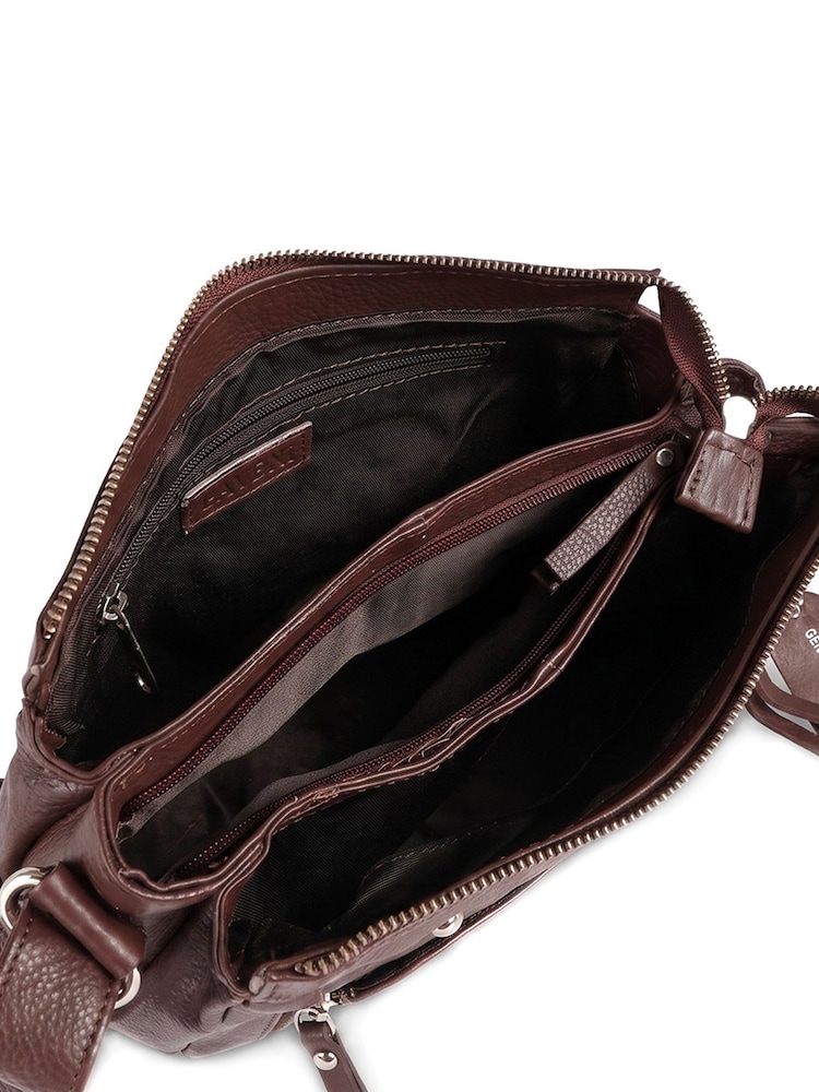 Pavers Chocolate Brown Adjustable Multi-Pocket Handbag - Image 5 of 5 Pavers Chocolate Brown Adjustable Multi-Pocket Handbag - Image 5 of 5
