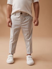 Neutral Check Formal Trousers (3mths-7yrs) - Image 1 of 6