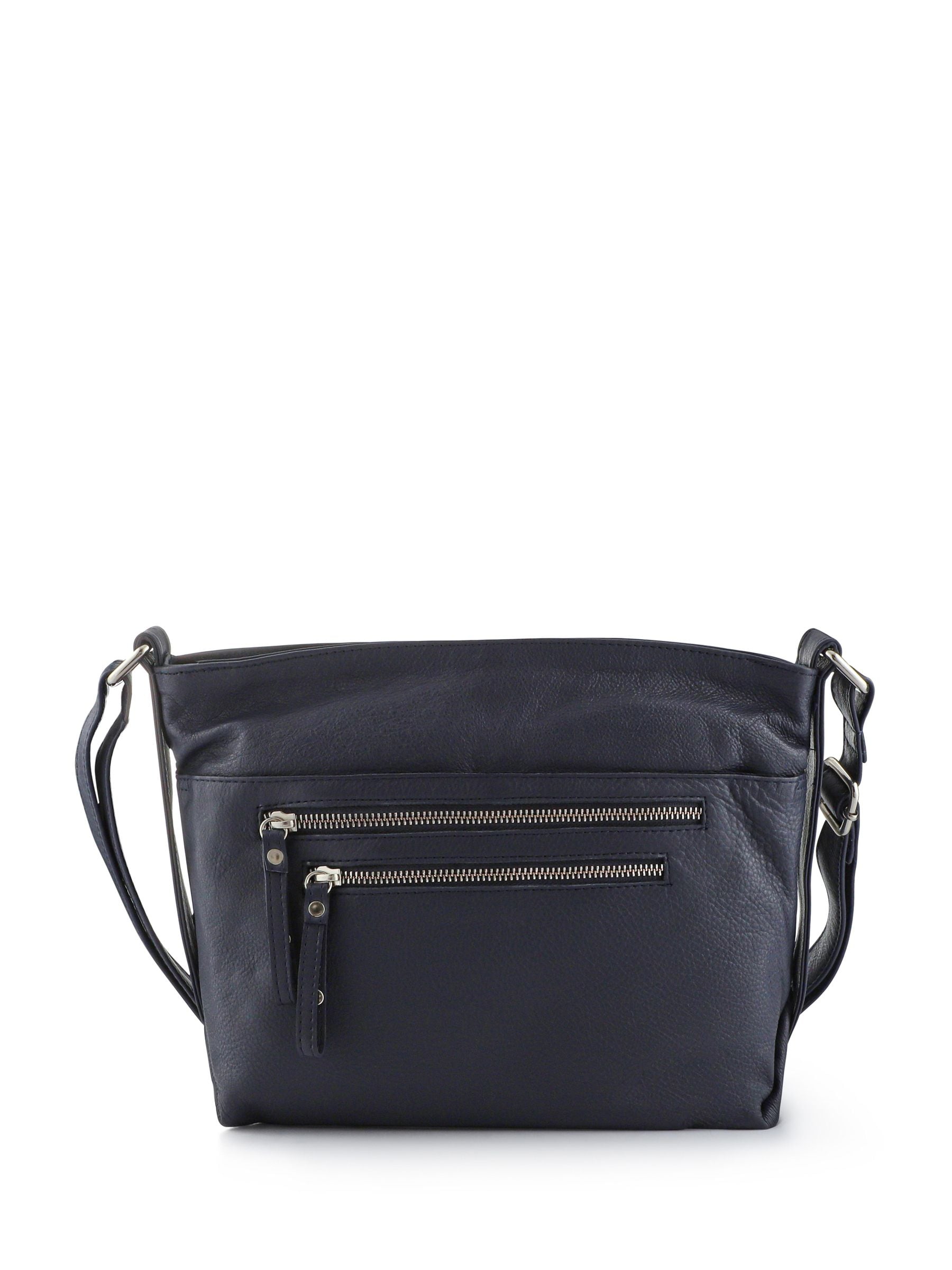 Pavers Women's Navy Blue Multi-Zip-Up Cross-Body Bag - Image 1
