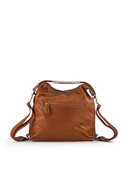 Pavers Tan Brown Convertible Shoulder Bag Backpack - Image 2 of 3