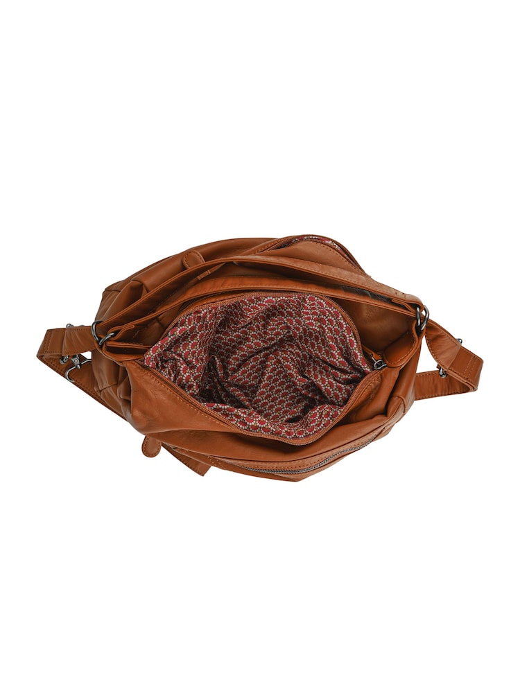 Pavers Tan Brown Convertible Shoulder Bag Backpack - Image 3 of 3 Pavers Tan Brown Convertible Shoulder Bag Backpack - Image 3 of 3