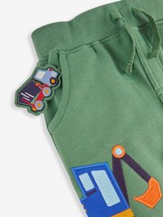Excavadora verde - JoJo Maman Bébé Appliqué Joggers con mascota en el bolsillo - Imagen 3 de 3