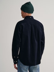 GANT Evening Blue Regular Fit Corduroy 100% Cotton Shirt - Image 2 of 5