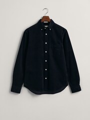 GANT Evening Blue Regular Fit Corduroy 100% Cotton Shirt - Image 5 of 5