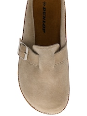 Dunlop Cream Footbed Suede Buckle Mule Slippers - Image 4 of 4