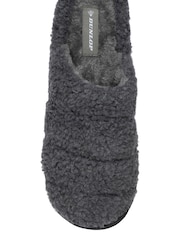 Dunlop Grey Fur Mule Slippers - Image 4 of 4