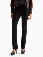 7 For All Mankind Black Calie Nightloom Straight Jeans - Image 1 of 6