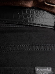 7 For All Mankind Black Calie Nightloom Straight Jeans - Image 3 of 6