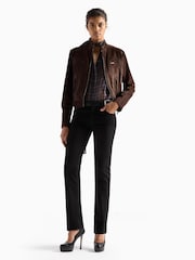 7 For All Mankind Black Calie Nightloom Straight Jeans - Image 5 of 6