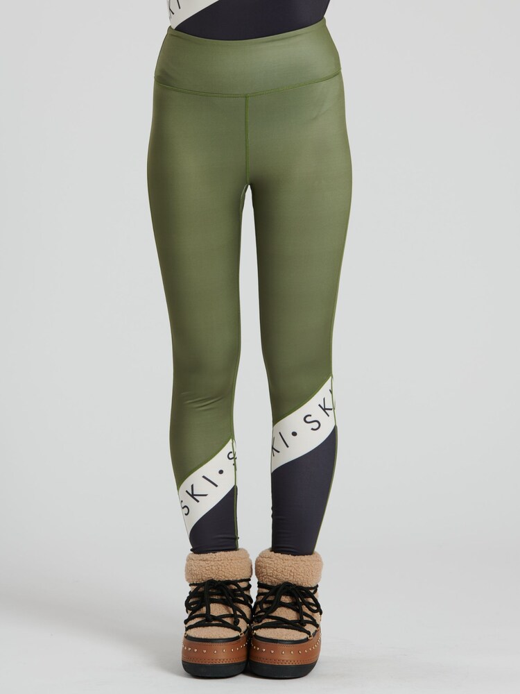 South Beach Green Ski Base Layer Leggings - Image 1 of 5