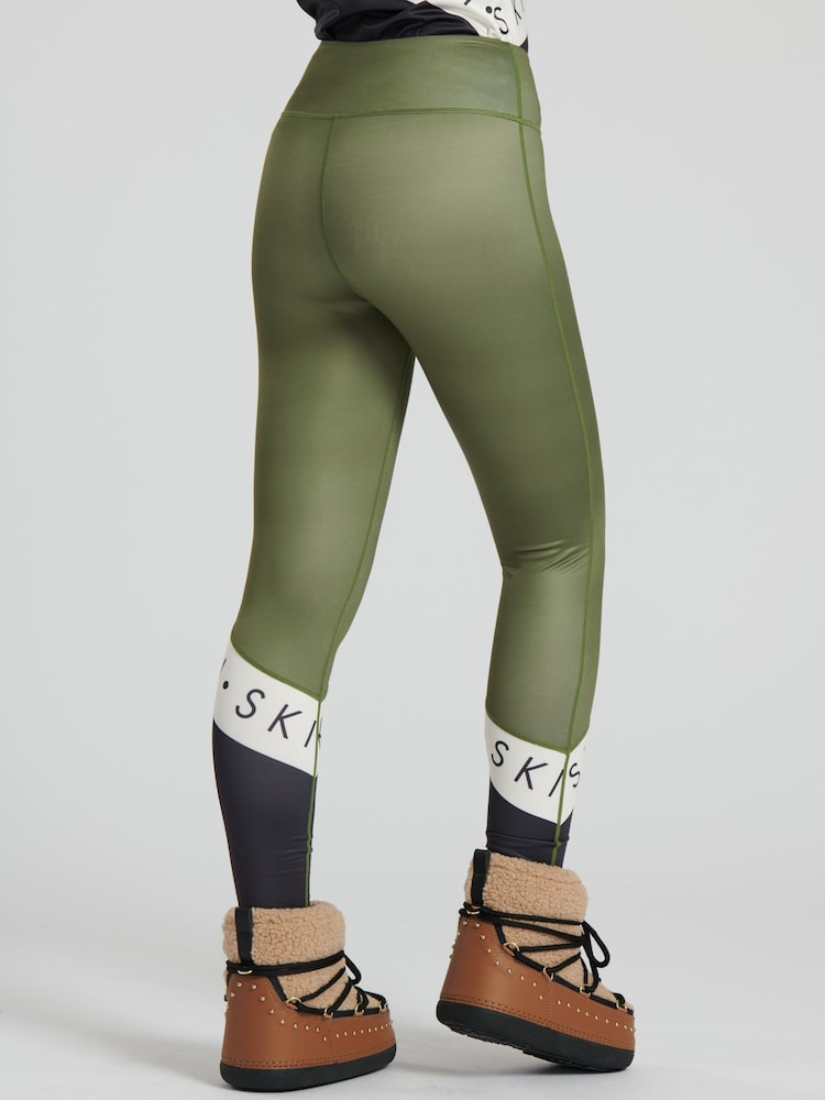 South Beach Green Ski Base Layer Leggings - Image 2 of 5