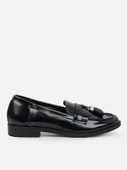Simmi London Black Yaya Tassel Loafers - Image 2 of 4