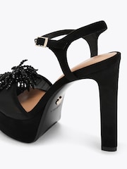 Carvela Black Lucia Platform Embellished Heeled Sandals - Image 3 of 4